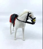 Livery Stable - Süvari Eyerli Beyaz Oyuncak At thumbnail 4