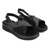 CEYO 9985 SİYAH ZENNE SANDALET thumbnail 2