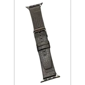 Movenchy Apple Watch 45mm Buff Deri Kordon - Siyah thumbnail 3