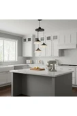 Elizim Home Lighting Şapkalı Sarkıt Siyah Avize thumbnail 1