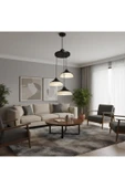 Elizim Home Lighting Şapkalı Sarkıt Siyah Avize thumbnail 3