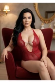 Kırmızı Taşlı Bodysuit thumbnail 1