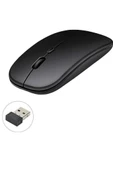 Kablosuz Mouse Fare Şarjlı Bluetooth Wireless Çift Modlu Sessiz thumbnail 2