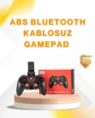 Kablosuz Bluetooth Gamepad PC Android TV Uyumlu Oyun Kumandası thumbnail 1