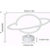 Neon Işıklı Satürn Lamba Pil+usb Mz-503 thumbnail 2