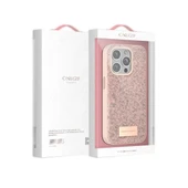Onegif Apple İphone 15 Pro Max Bright Simli Kapak - Pembe thumbnail 5
