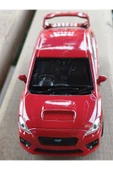 Lisanslı Subaru WRZ STI Çek Bırak Model Metal Araba (1:36) 43693D Kırmızı thumbnail 3