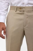 Bej Regular Armürlü Pantolon thumbnail 4