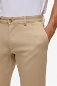 Lacivert Slim Armürlü Kanvas Pantolon thumbnail 4