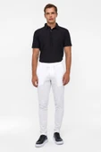 Beyaz Slim Armürlü Jogger Pantolon thumbnail 2