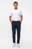 Lacivert Slim Düz Jogger Pantolon thumbnail 2