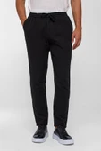 Siyah Slim Düz Jogger Pantolon thumbnail 4