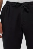 Siyah Slim Düz Jogger Pantolon thumbnail 8