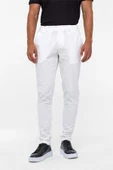 Beyaz Slim Armürlü Jogger Pantolon thumbnail 4