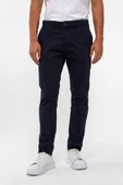 Siyah Slim Fit Armürlü Pantolon thumbnail 4