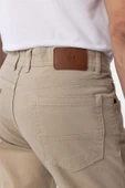 Bej Slim Fit Düz Kanvas Pantolon thumbnail 5