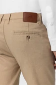 Bej Slim Fit Armürlü Kanvas Pantolon thumbnail 12