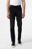 Siyah Slim Fit Denim Pantolon thumbnail 2