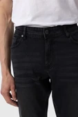 Siyah Regular Denim Pantolon thumbnail 4