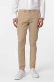 Bej Slim Fit Armürlü Kanvas Pantolon thumbnail 6