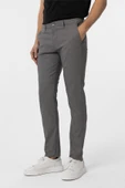 Bej Slim Fit Armürlü Kanvas Pantolon thumbnail 8