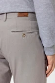 Bej Slim Fit Armürlü Kanvas Pantolon thumbnail 4