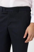 Lacivert Regular Desenli Kumaş Pantolon thumbnail 6