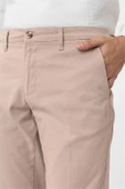 Bej Regular Armürlü Kanvas Pantolon thumbnail 6