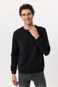 O Yaka Regular Kalıp Düz Sweatshirt thumbnail 3