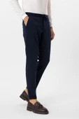 Lacivert Slim Fit Düz Pantolon thumbnail 2