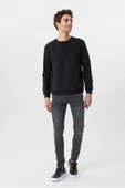 O Yaka Regular Kalıp Düz Sweatshirt thumbnail 7