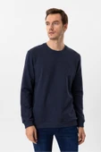 O Yaka Regular Kalıp Düz Sweatshirt thumbnail 1