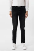 Siyah Slim Fit Denim Pantolon thumbnail 4
