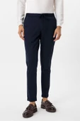 Lacivert Slim Fit Düz Pantolon thumbnail 3