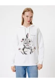 Bambi Baskılı Şardonlu Lisanslı Kapüşonlu Oversize Sweatshirt thumbnail 3