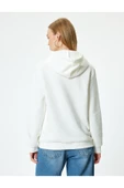 Şardonlu Basic Kapüşonlu Sweatshirt Kanguru Cepli Uzun Kollu thumbnail 4