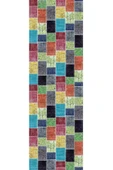 Çok Renkli Patchwork Premium Masa Örtüsü Runner RNR288 thumbnail 2