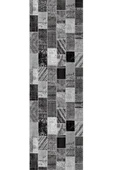 Gri Patchwork Kırk Yama Premium Masa Örtüsü Runner RNR292 thumbnail 2
