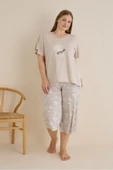 Battal Palazzo Oversize Kapri Takım thumbnail 1