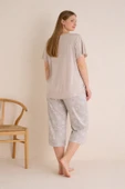 Battal Palazzo Oversize Kapri Takım thumbnail 3