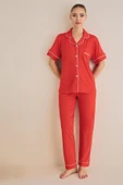 Luxury Ceket Yaka Pijama Takım thumbnail 1