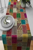 Çok Renkli Patchwork Premium Masa Örtüsü Runner RNR291 thumbnail 1