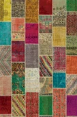 Çok Renkli Patchwork Dokuma Leke Tutmaz Masa Örtüsü MSO291 thumbnail 2