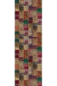 Çok Renkli Patchwork Premium Masa Örtüsü Runner RNR293 thumbnail 2
