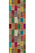 Çok Renkli Patchwork Premium Masa Örtüsü Runner RNR291 thumbnail 2