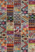 Çok Renkli Patchwork Dokuma Leke Tutmaz Masa Örtüsü MSO152 thumbnail 2