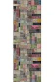 Çok Renkli Patchwork Premium Masa Örtüsü Runner RNR346 thumbnail 2