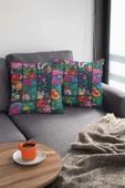 Çok Renkli Patchwork Çift Taraflı Kırlent Kılıfı KRL102 thumbnail 3