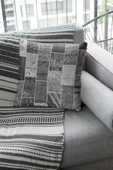 Gri Patchwork Çift Taraflı Yastık Kırlent Kılıfı KRL292 thumbnail 2