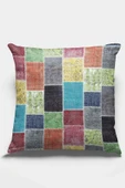Çok Renkli Patchwork Çift Taraflı Kırlent Kılıfı KRL288 thumbnail 1